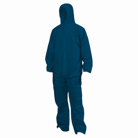 COVERALL DISPOSABLE SMS/ASBESTOS BLUE S 